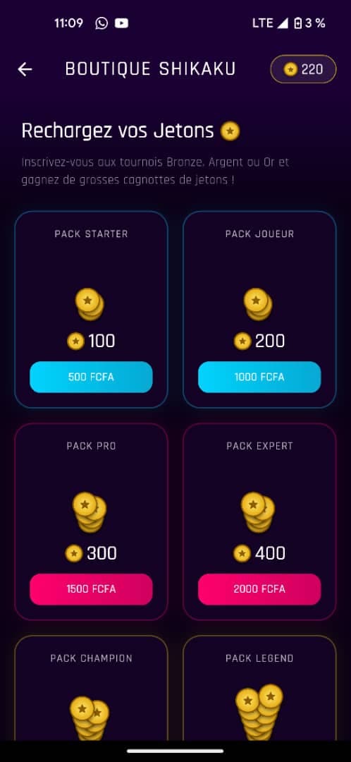 Boutique des Jetons Mobile Money